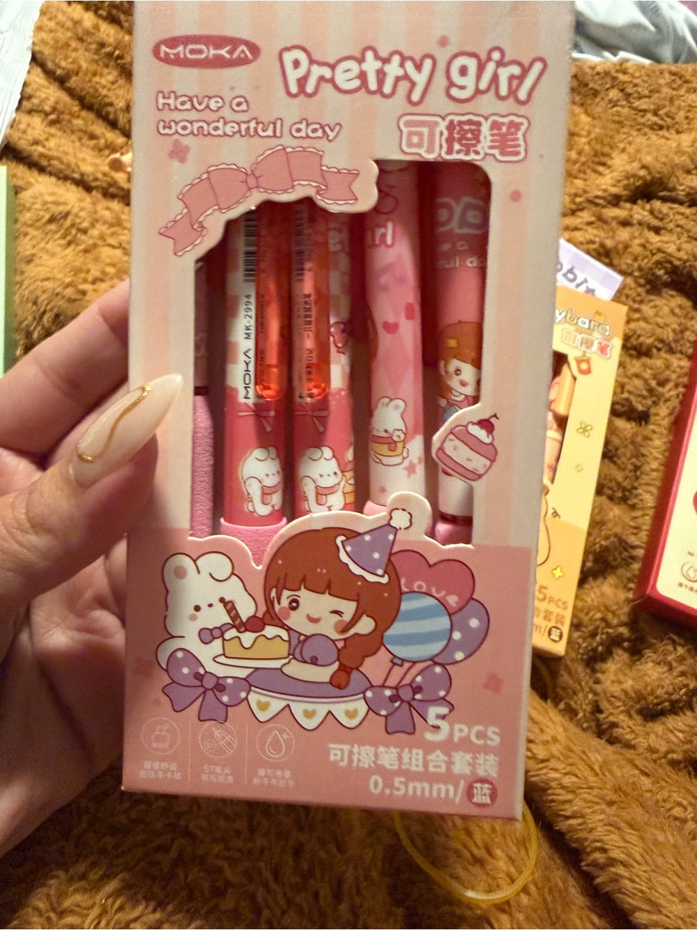 Pretty Girl Pink Erasable Gel Pens - 5 Pack